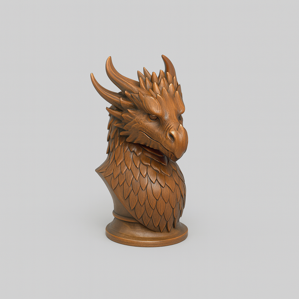 Seed3D input preview: dragon head bust