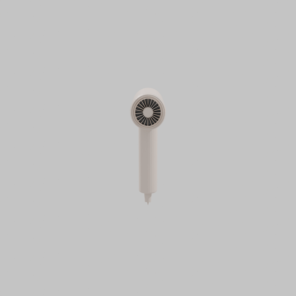 Seed3D generated animation: hair dryer